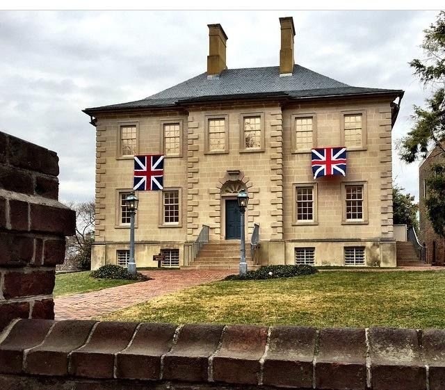 Carlyle House with British Flags