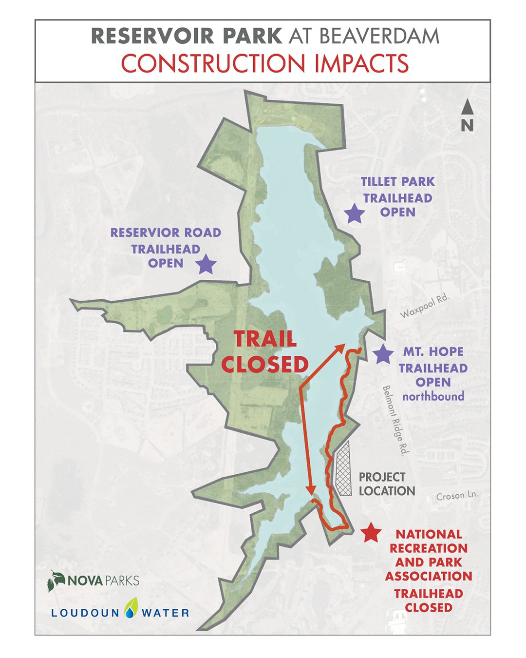 Reservoir Park at Beaverdam Construction Impacts