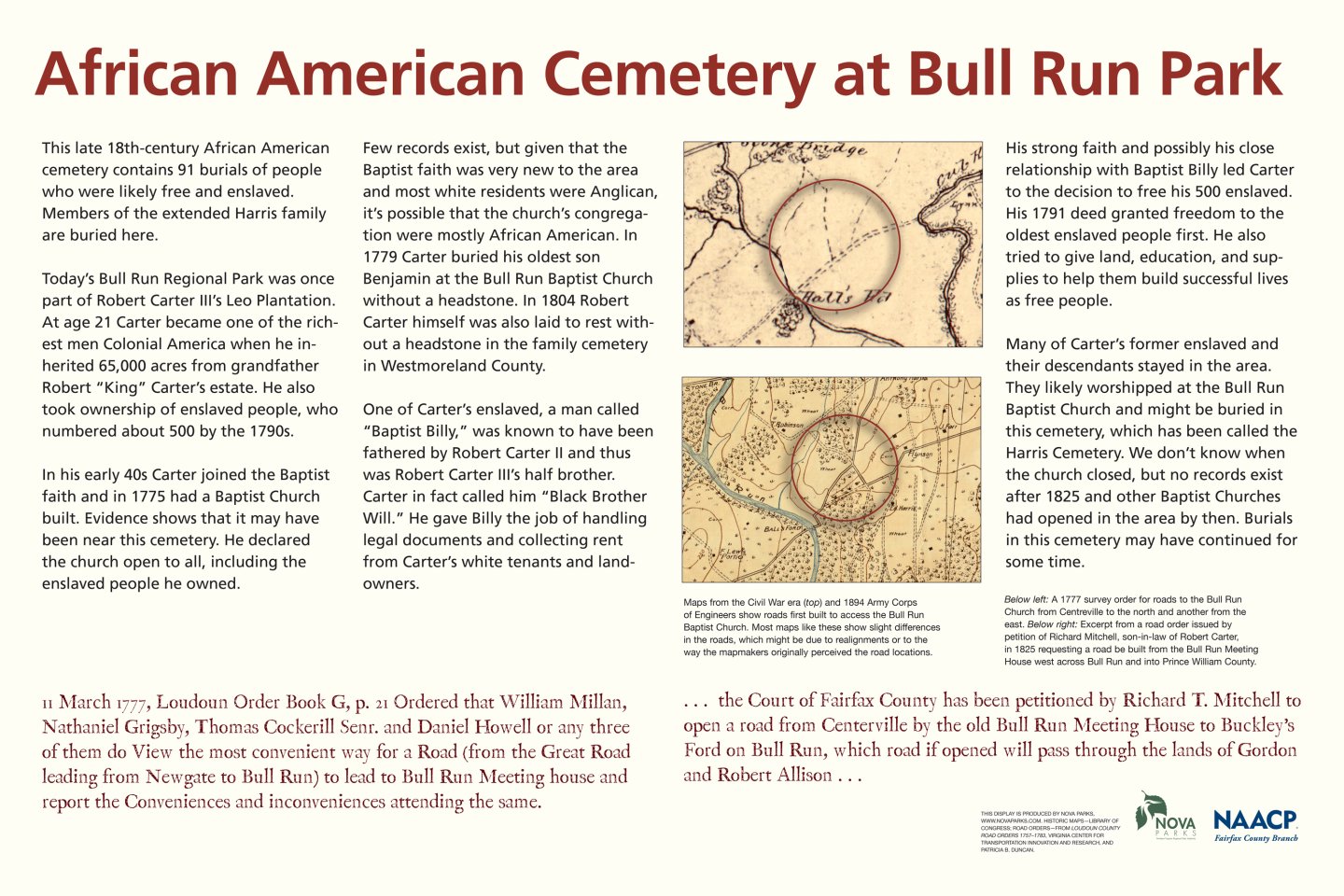 African American Cemetery at Bull Run Park
