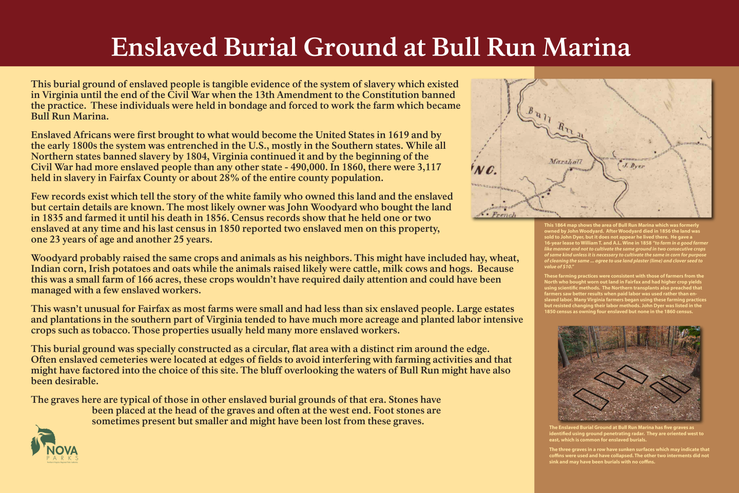 Enslaved burial ground at Bull Run Marina