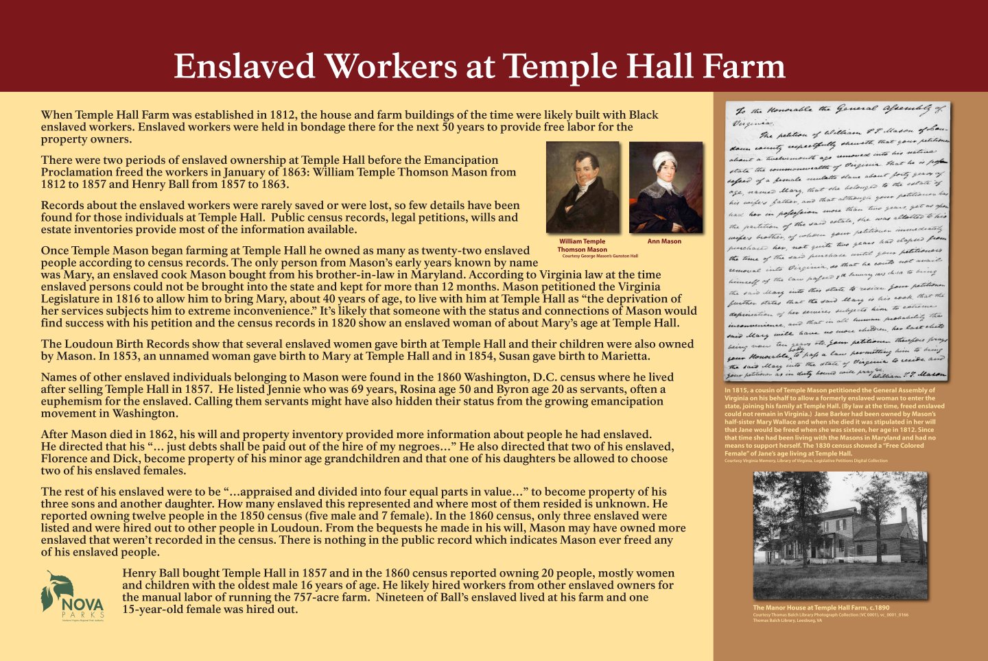 Enslaved Workers at Temple Hall Farm