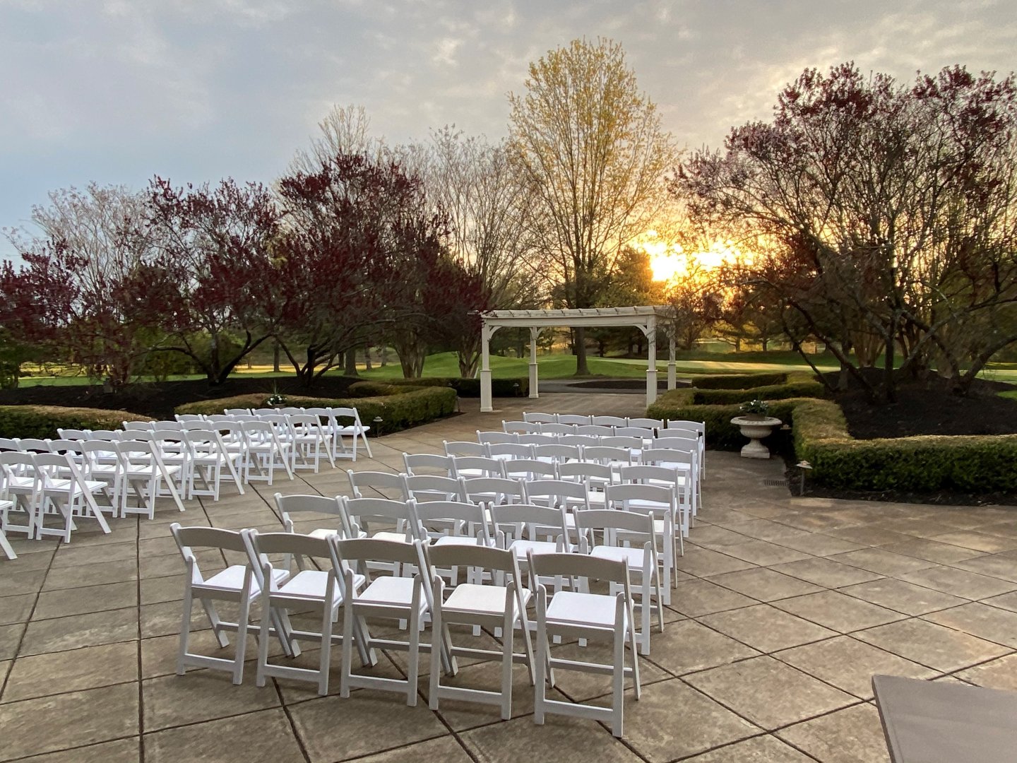 Brambleton Pavilion set up for wedding