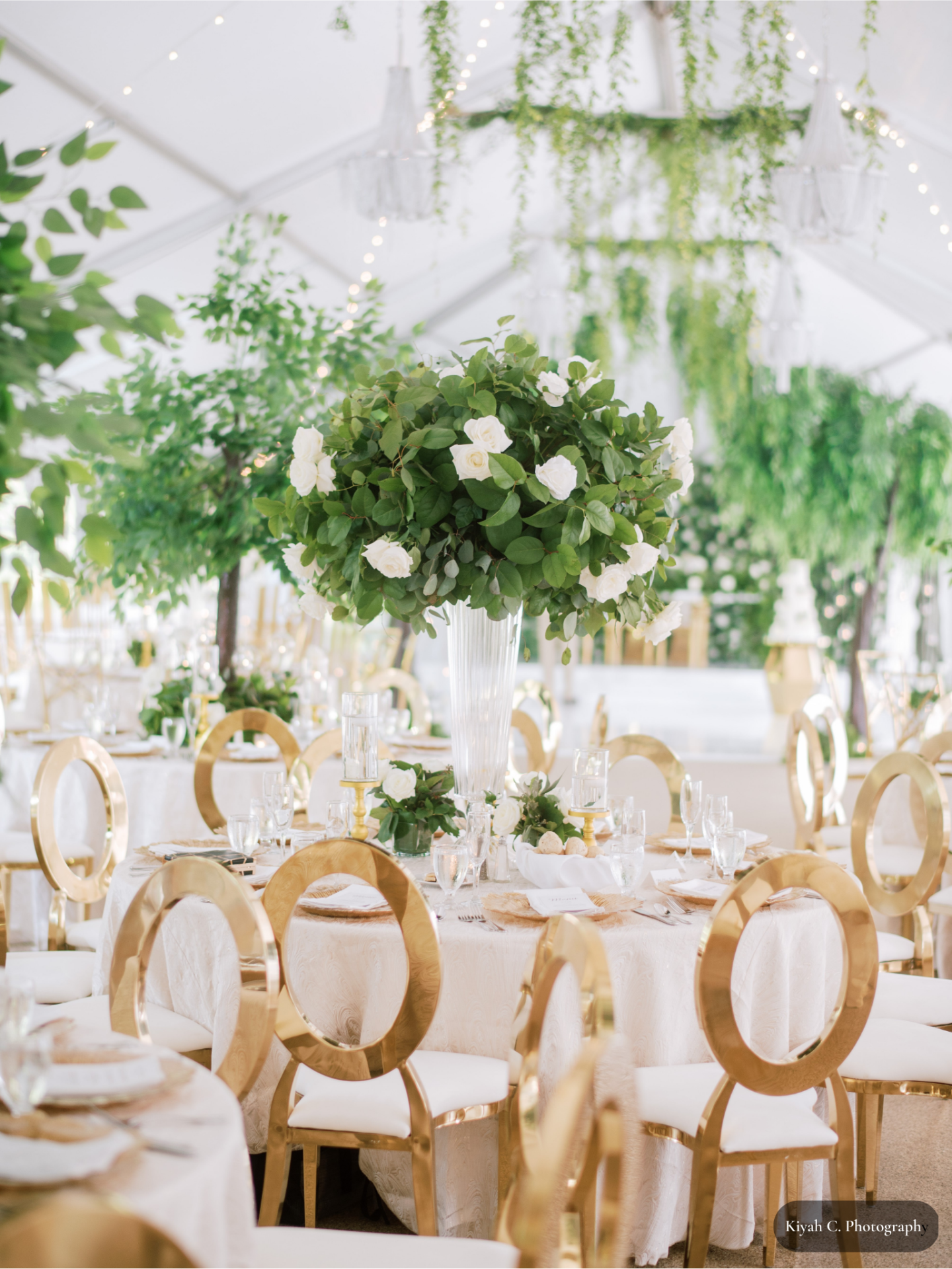 Rust Manor House tent set up for a wedding