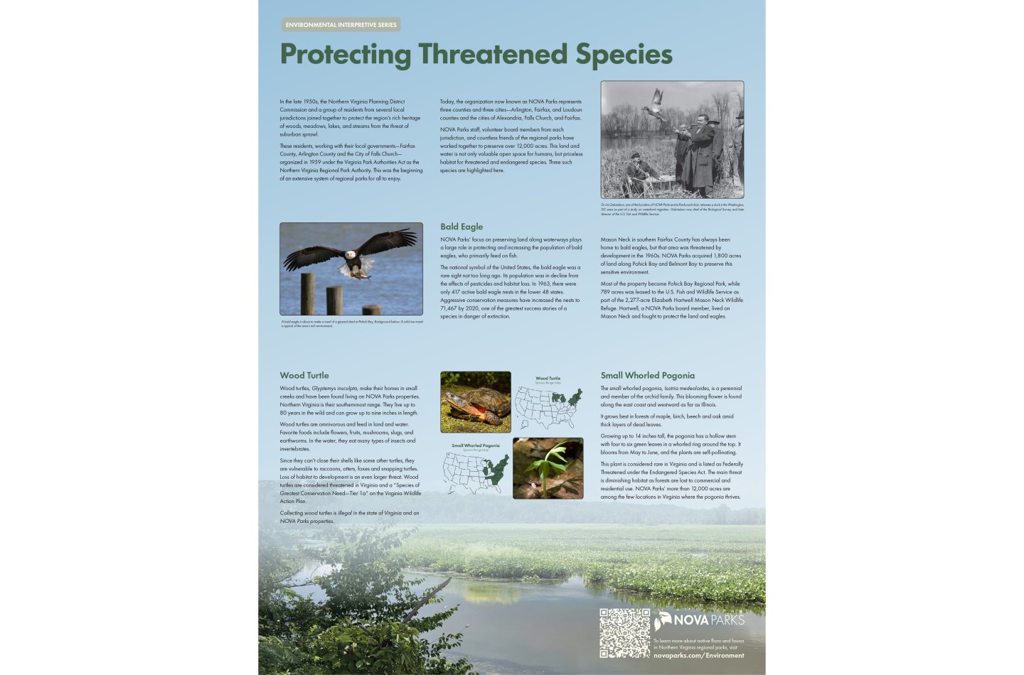 Environmental Interpretive Series Threatened Species sign