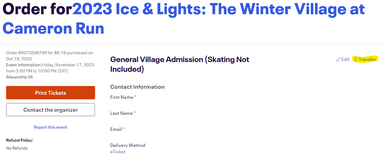 Ice & Lights Transfer