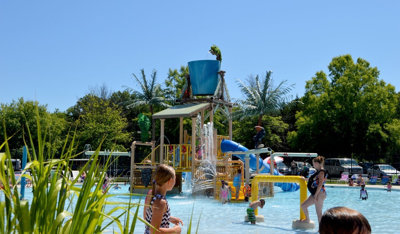 Volcano Island dumping bucket and slides