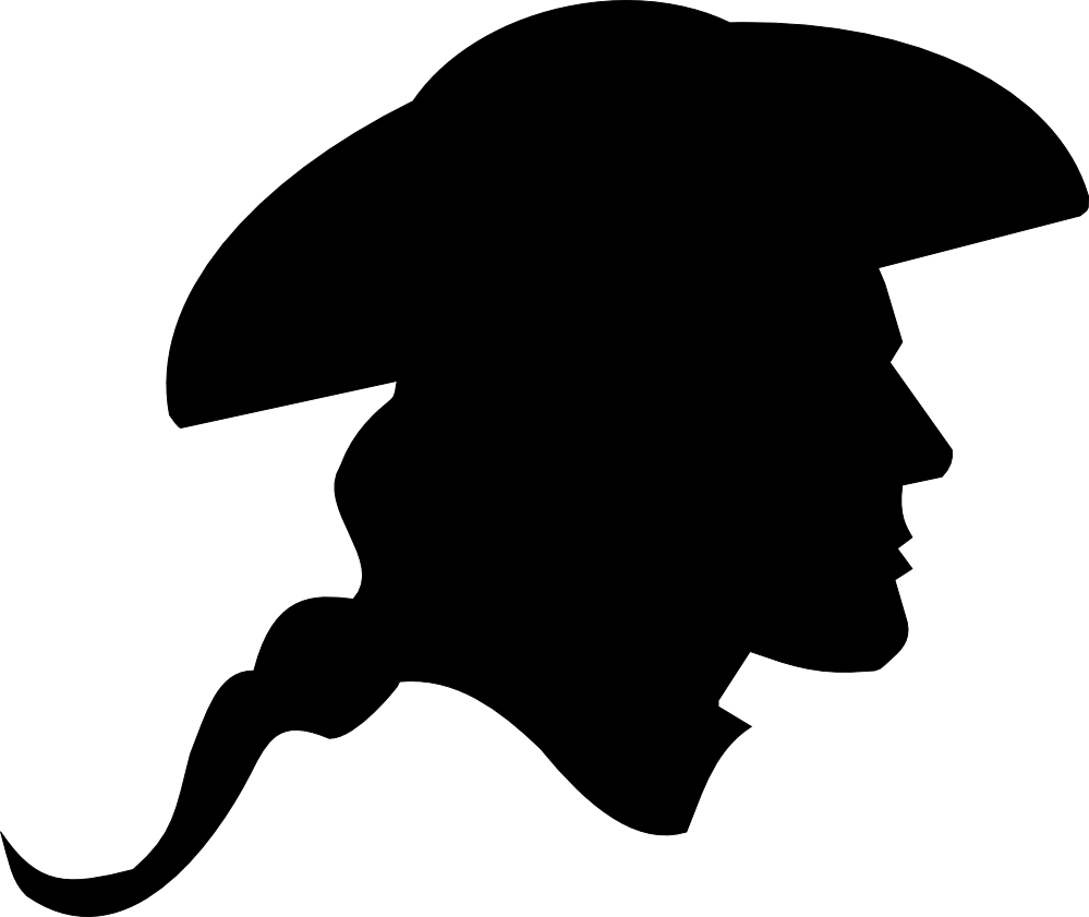 silhouette of a colonial man