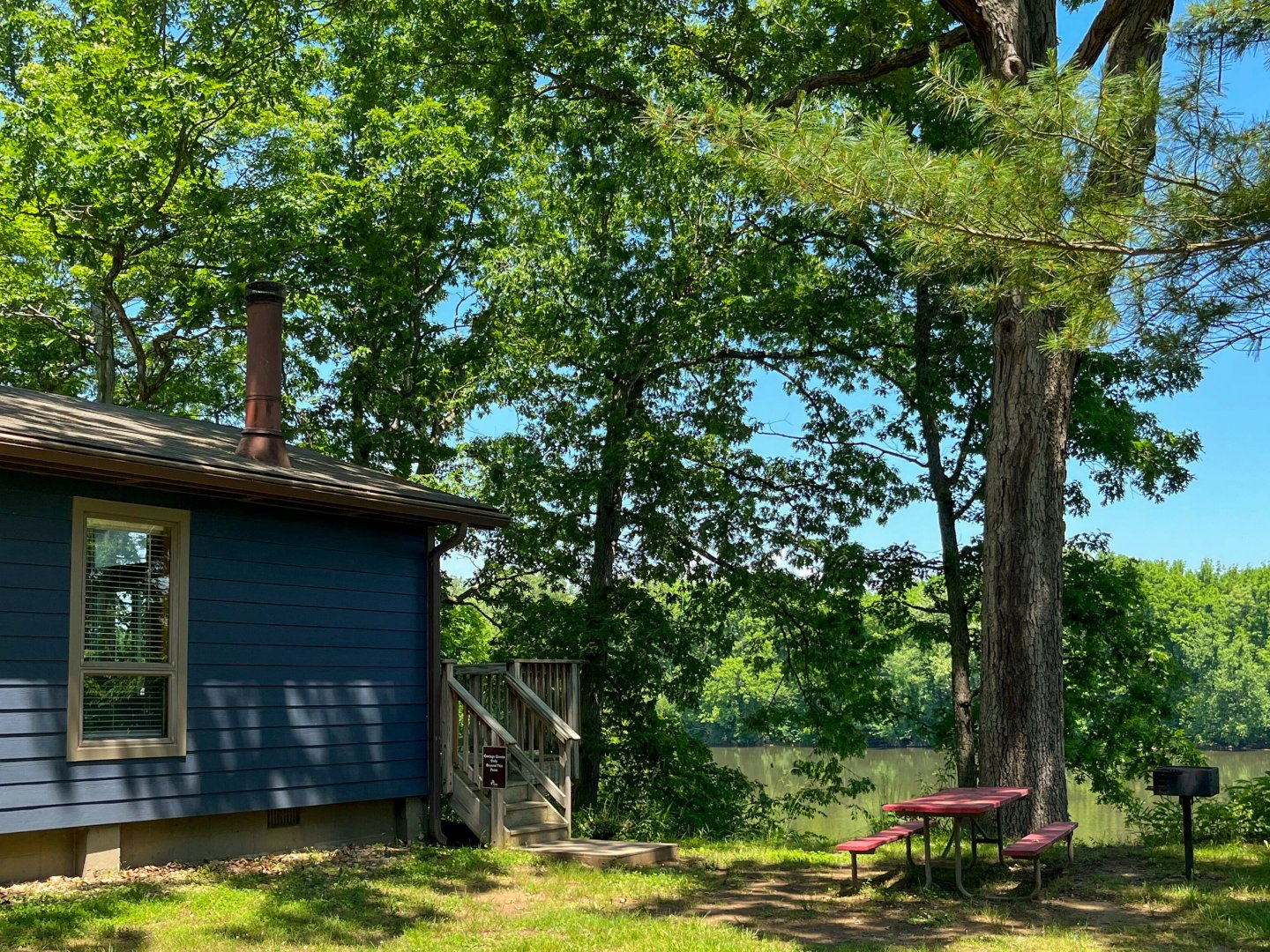 Algonkian Riverfront Cottage painted blue
