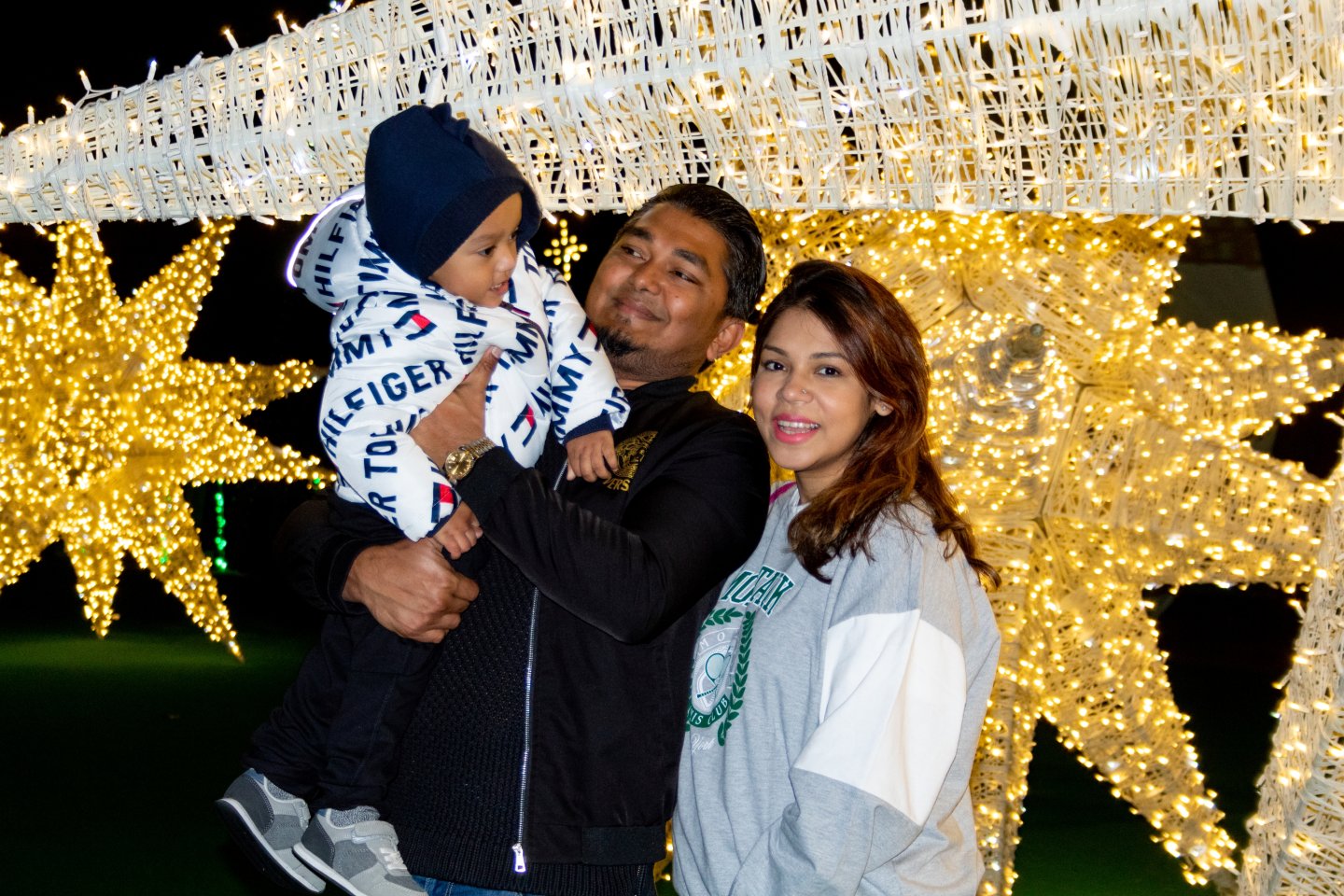 Family at Ice and Lights