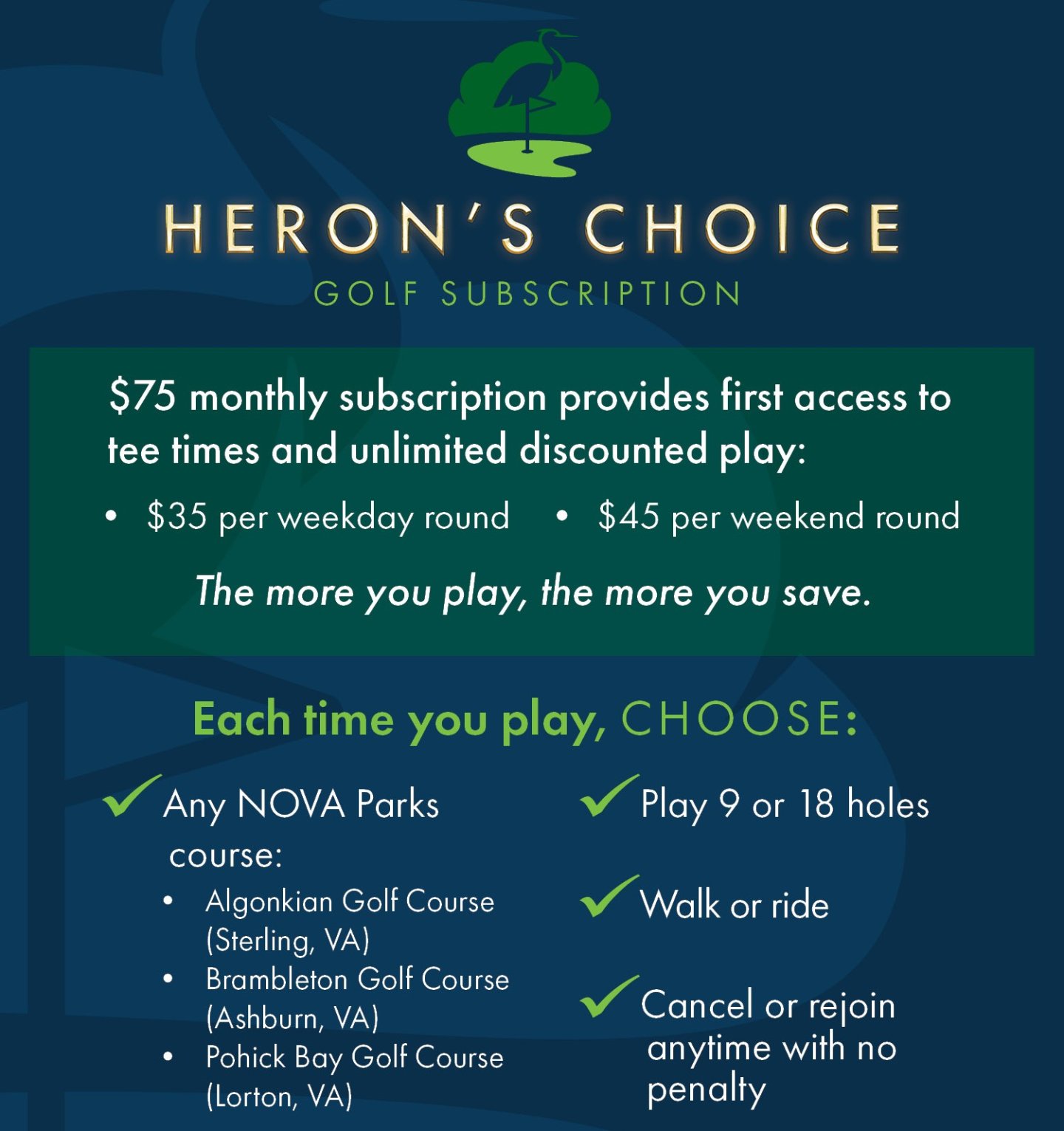 Heron's Choice Program