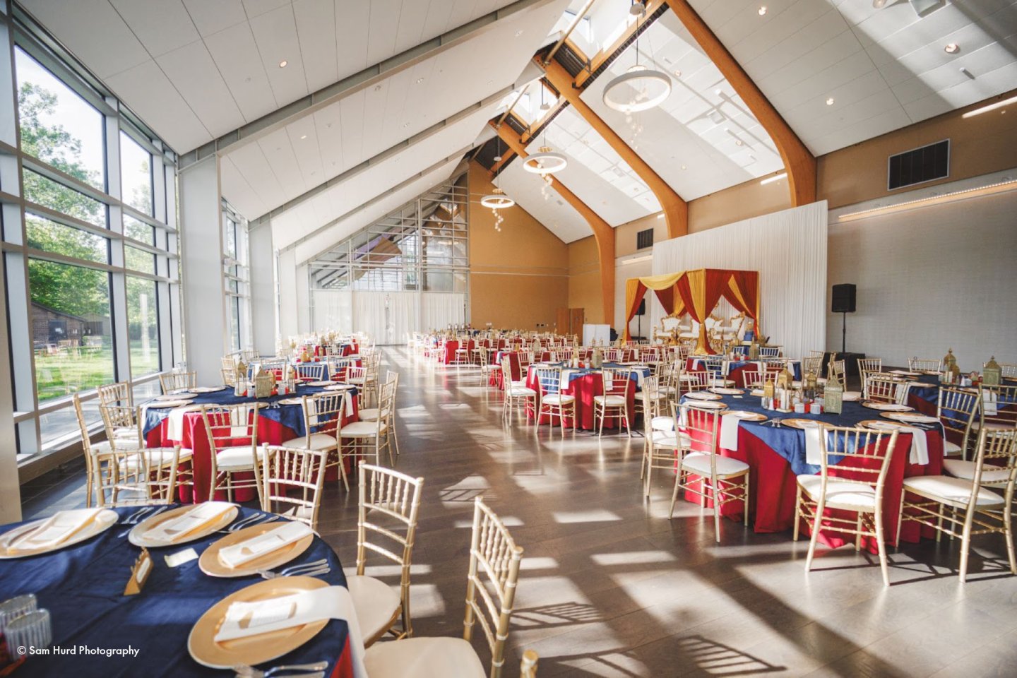 Cultural celebration setup indoors at The River View at Occoquan.