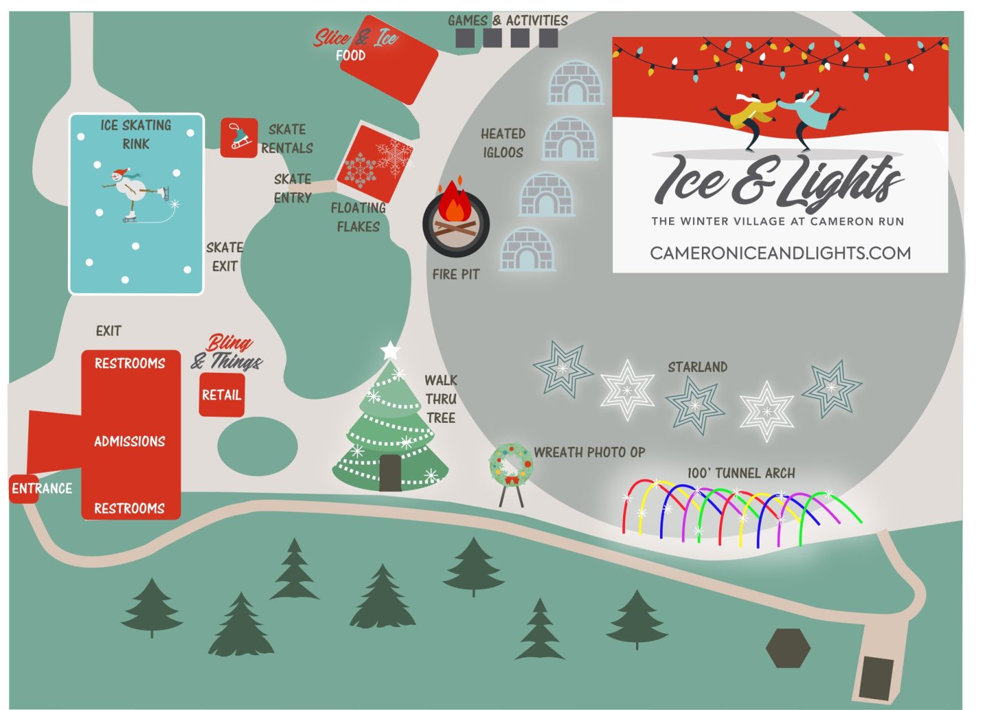 ice and lights map