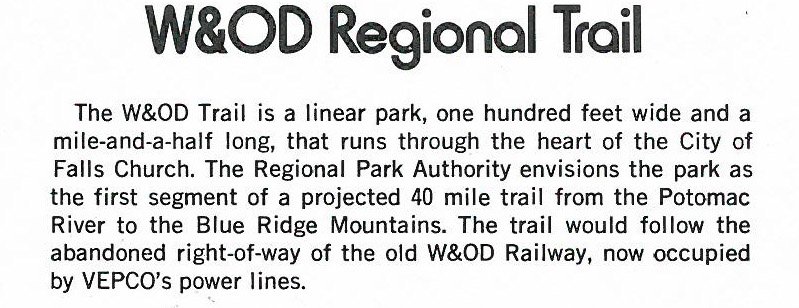 W&OD Newspaper Advertisement W&OD Newspaper advertistement