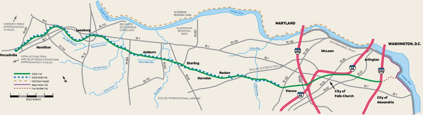 W&OD Trail Map W&OD Trail Map
