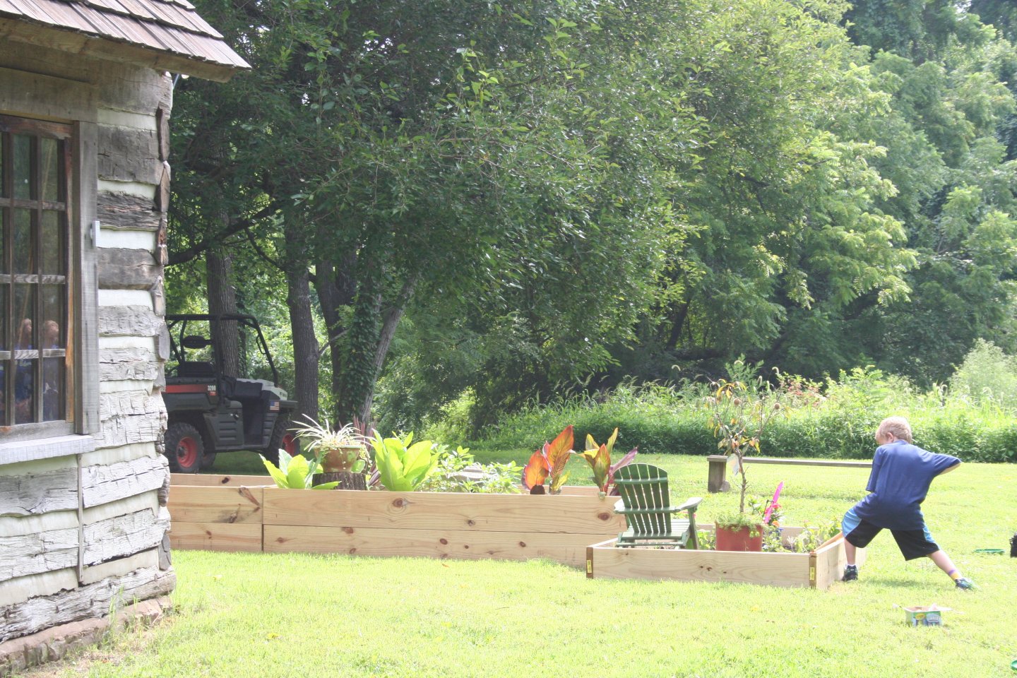 Camp Grow, cabin, Meadowlark Botanical Garden