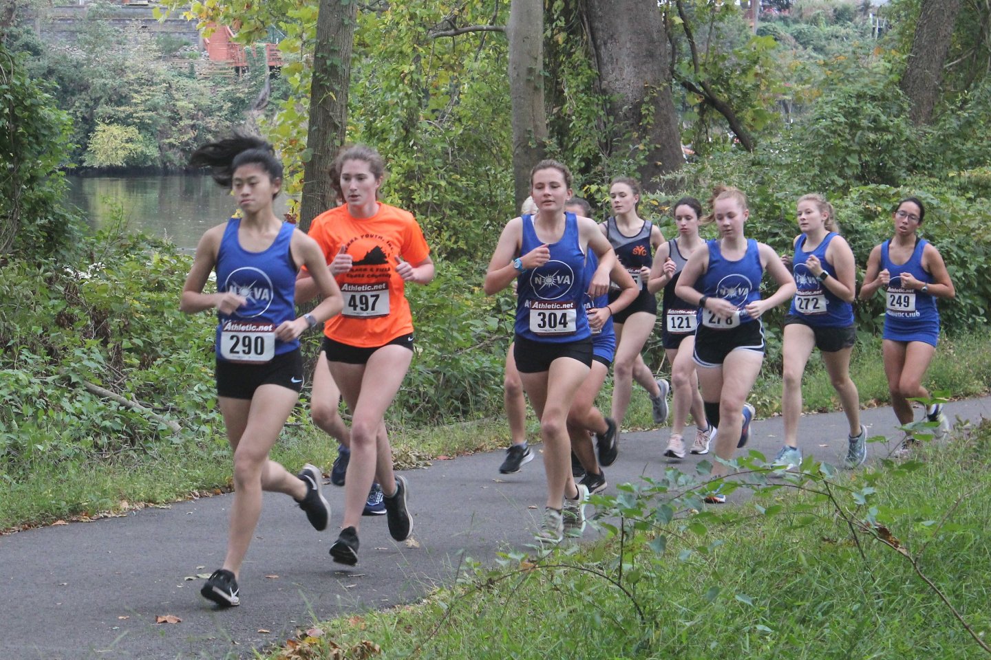 SYC track team running at Occoquan