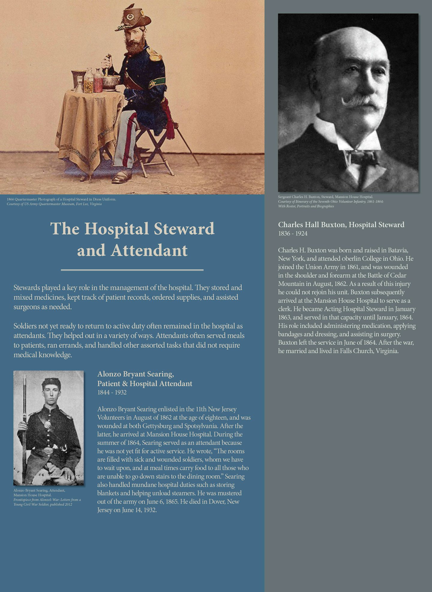 Mercy Street Exhibit - the Hospital Steward and Attendant