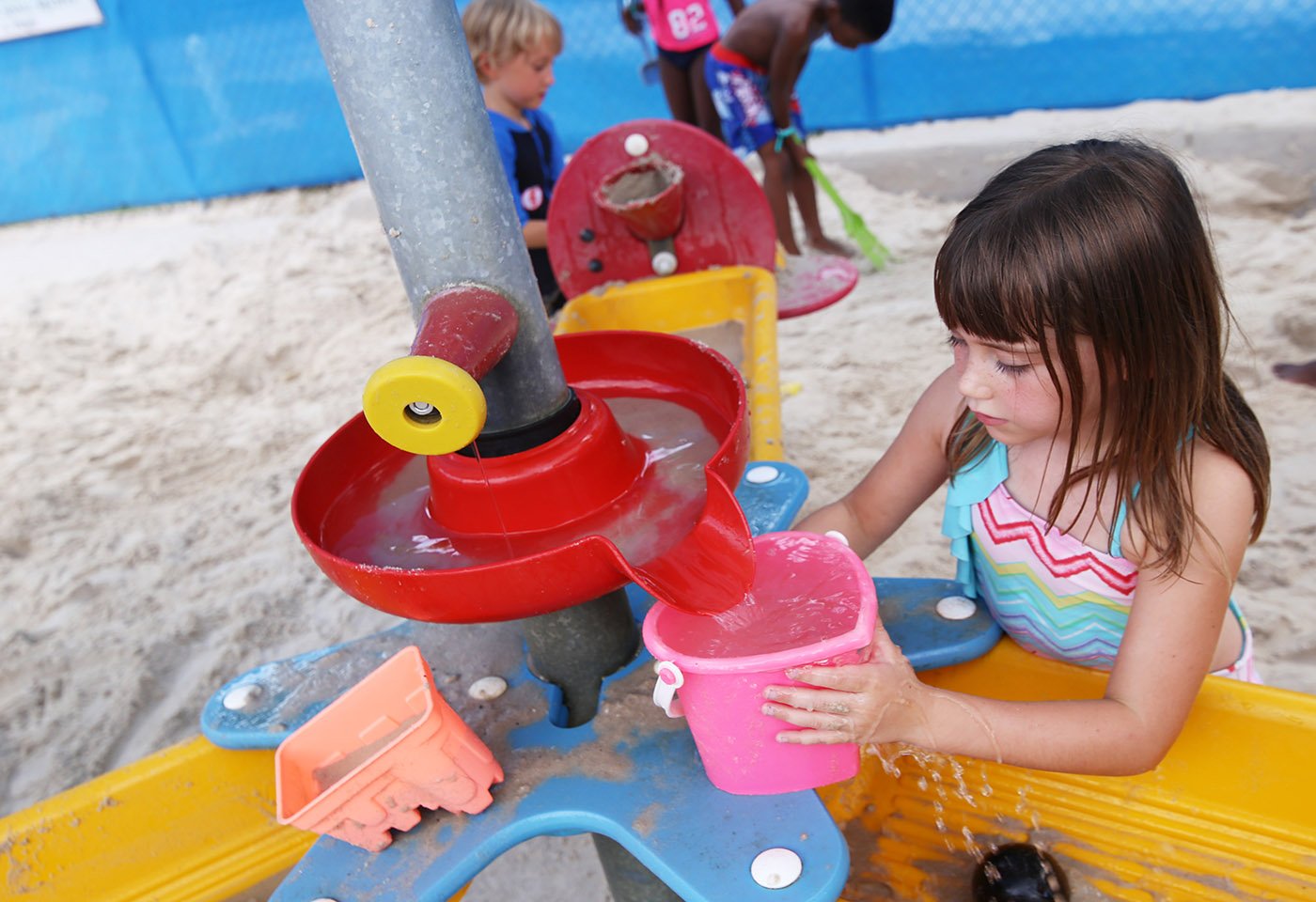 sand box at pirate's cove waterpark