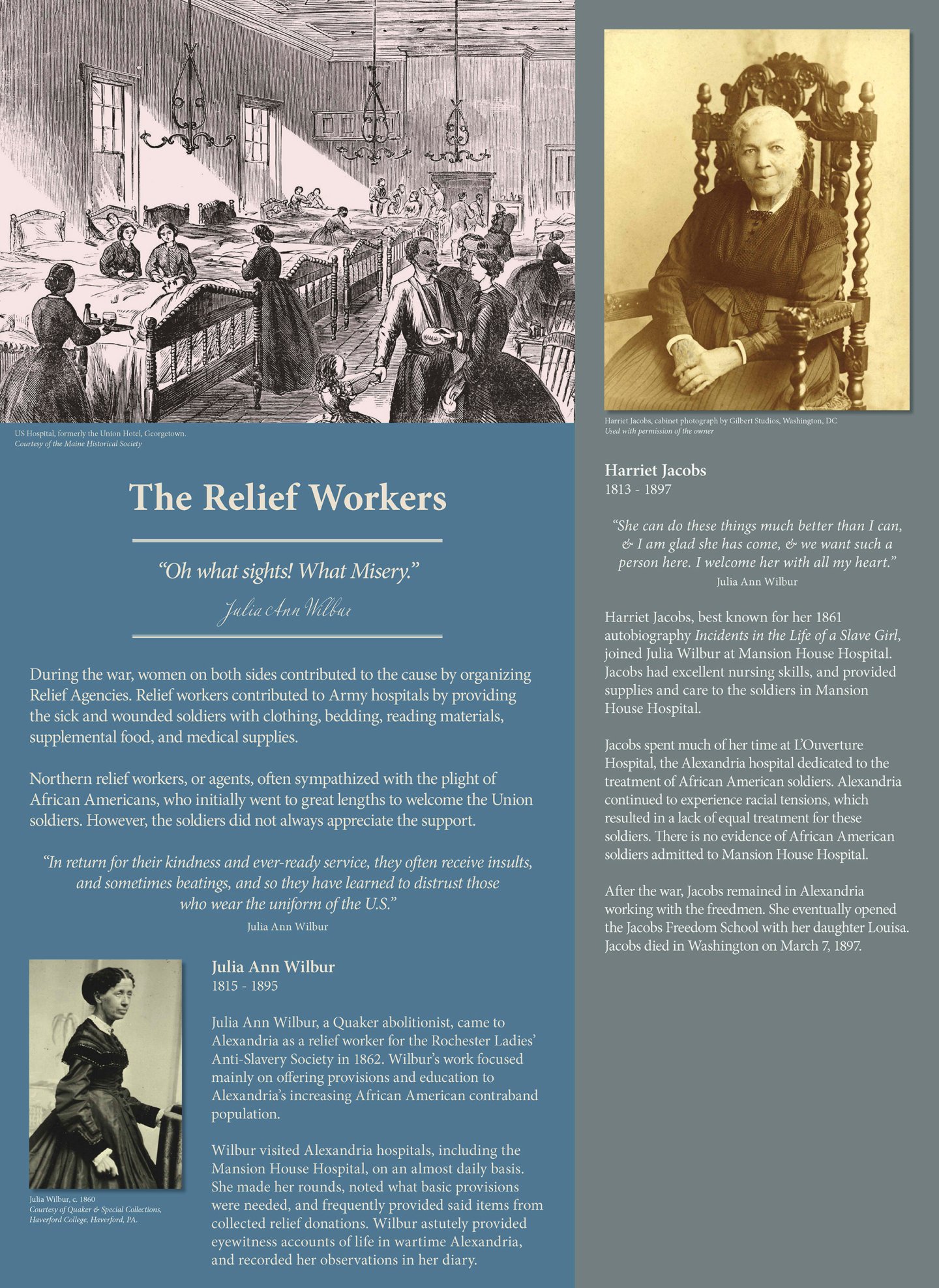 Mercy Street Exhibit - the Relief Workers