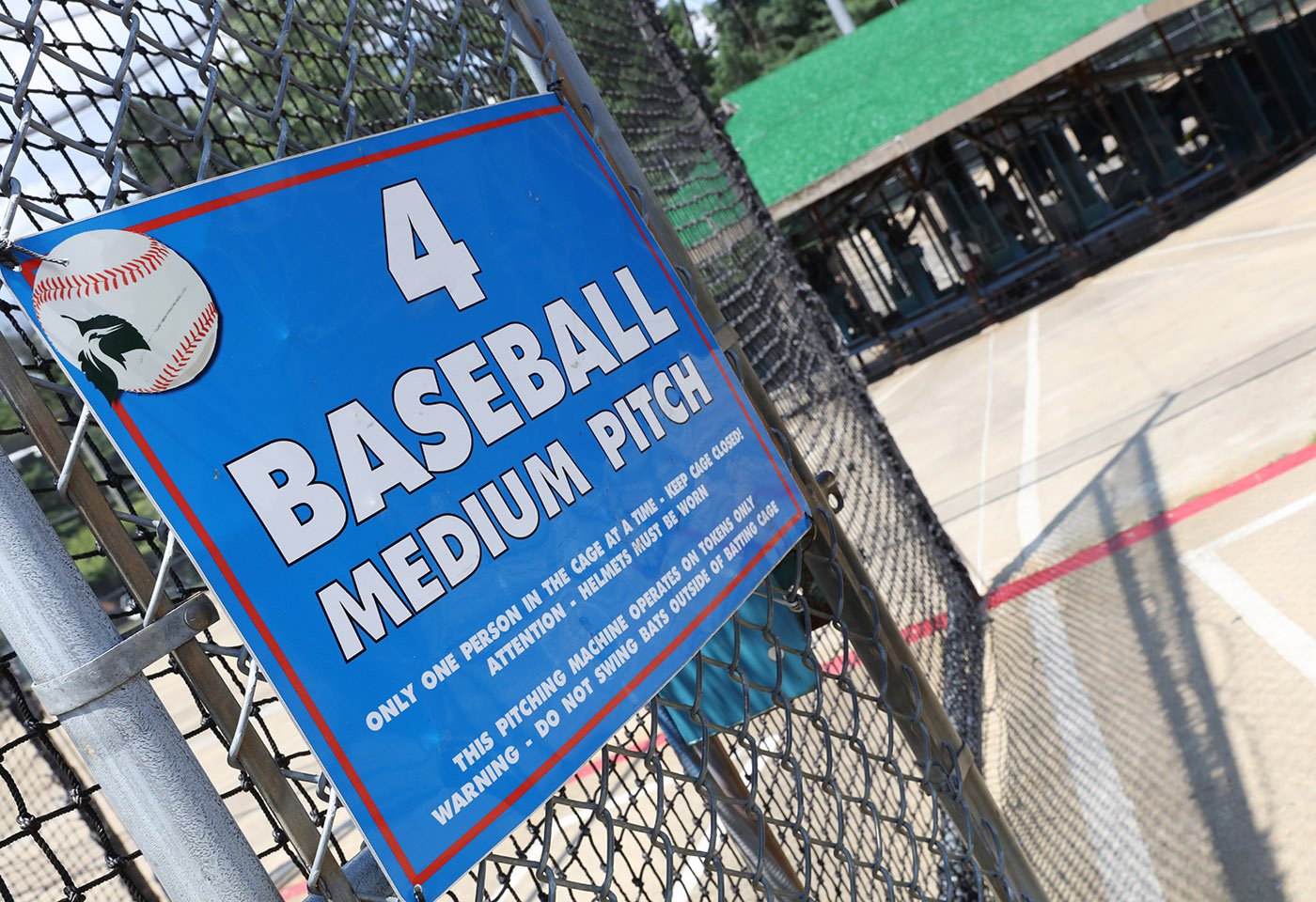 batting cage sign