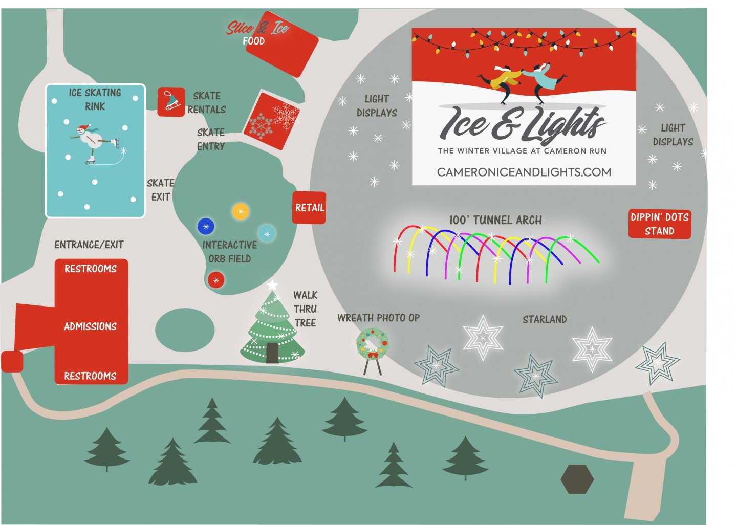Ice and lights map